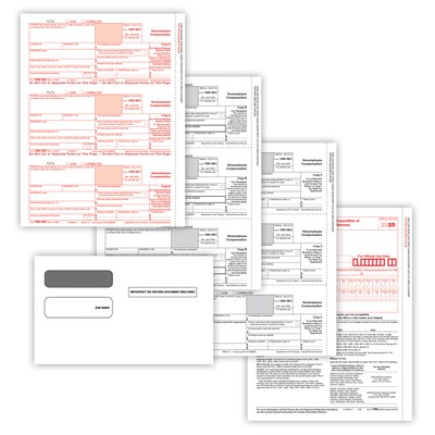TaxRight 2025 1099-NEC Tax Form Tax Forms, Envelopes & TipSheet, 4-Part, 50/Pack (NECSC6103E)