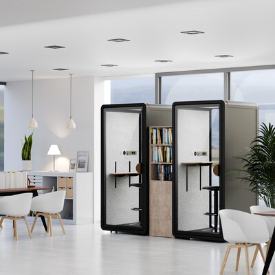 FlexiSpot NeoPod Modular Series Sound Absorbing Privacy Booth, Black (P1F-3B)