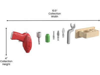 Flash Furniture Bright Beginnings Tools & Holder Accessory Set for Modular STEAM Walls (MK-ME13118-GG)