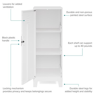 Space Solutions 38.5" Pearl White Storage Locker (25223)