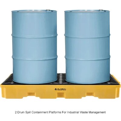 Global Industrial 2 Drum Spill Containment Modular Platform (988952)