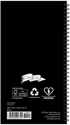 2026 Willow Creek 3.5 x 6.5 Weekly & Monthly Planner, Paperboard Cover, Black (57315)