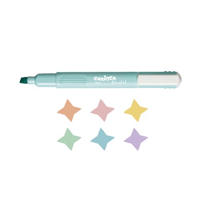 CARIOCA Pastel Highlighter with Grip, Chisel Tip, Assorted Colors, 16/Set (CRA43035)
