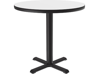 Correll 42 Round Dry-Erase Markerboard Cafe Table, Frosty White/Black (BXT42DER-80)