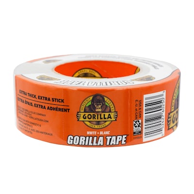 Gorilla Heavy Duty Duct Tape, 1.88" x 30 yds., White (6025001)