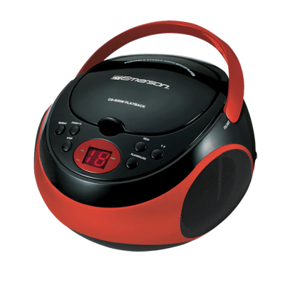 Emerson Bluetooth Boombox Radio, Red (EPB-3003 RED)