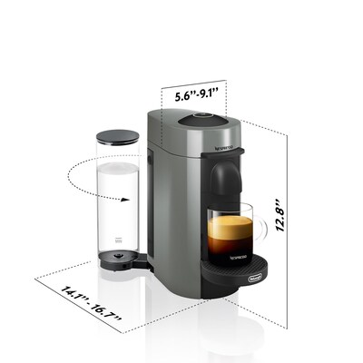 De'Longhi Nespresso VertuoPlus Coffee & Espresso Machine Combination, Gray (ENV150GY)
