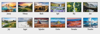 2027 House of Doolittle Earthscapes Scenic 8.5" x 4" Monthly Desk Calendar (3649-27)