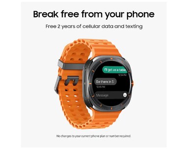 Samsung Galaxy Watch Ultra Smart Watch, GPS, 47mm, Titanium Case, Titanium Gray Rubber (SM-L705UZA1XAA)