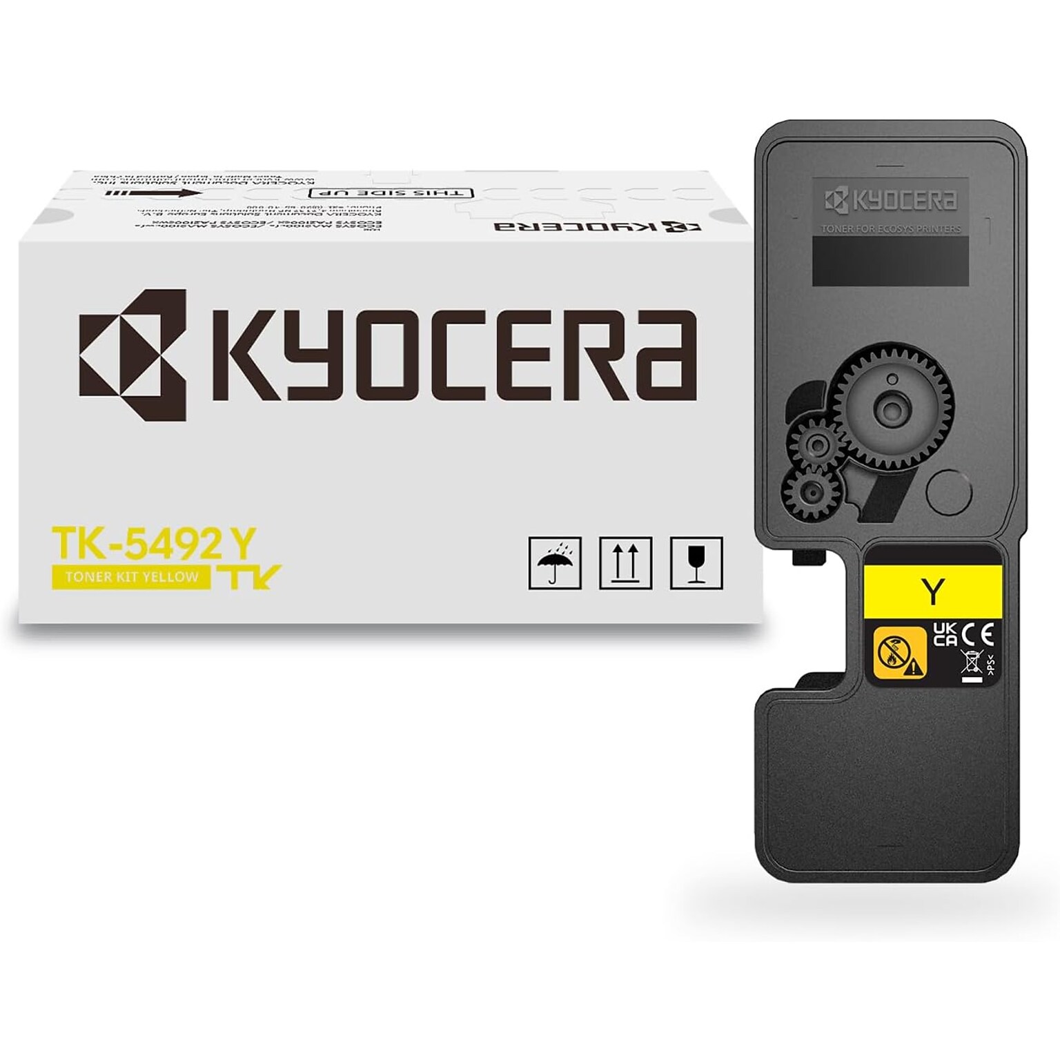 Kyocera TK-5492Y Yellow Standard Yield Toner Cartridge, Prints up to 2,400 Pages (KYOTK5492Y)