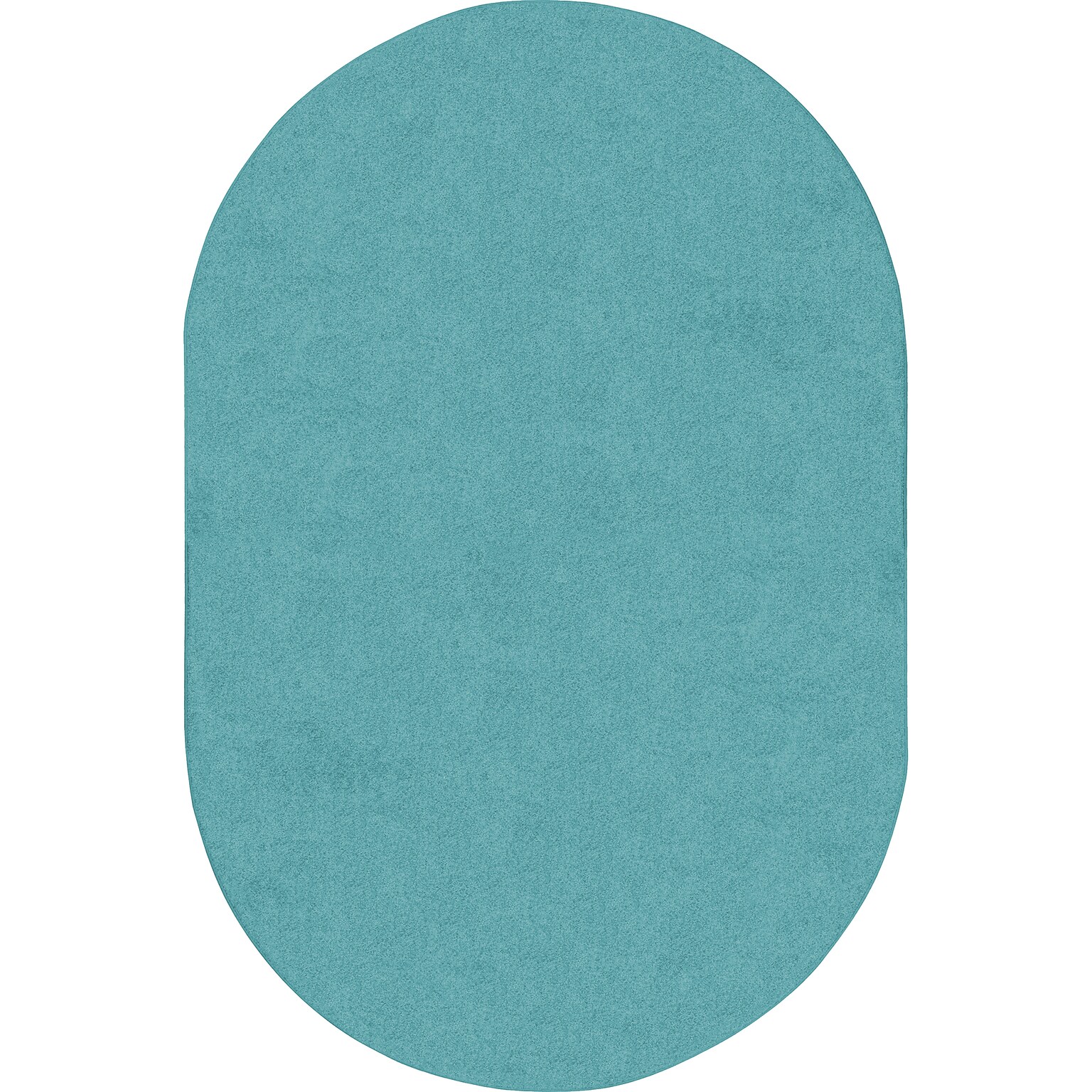 Joy Carpets Just Kidding Polyester 6 x 9 Oval Machine Tufted Rug, Seafoam (623QQ-08)