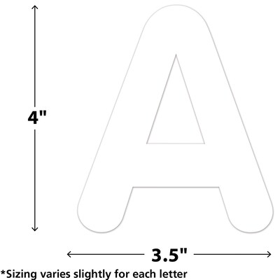 Teacher Created Resources 4 Self-Adhesive Letters and Numbers, White, 108/Pack (TCR9641)