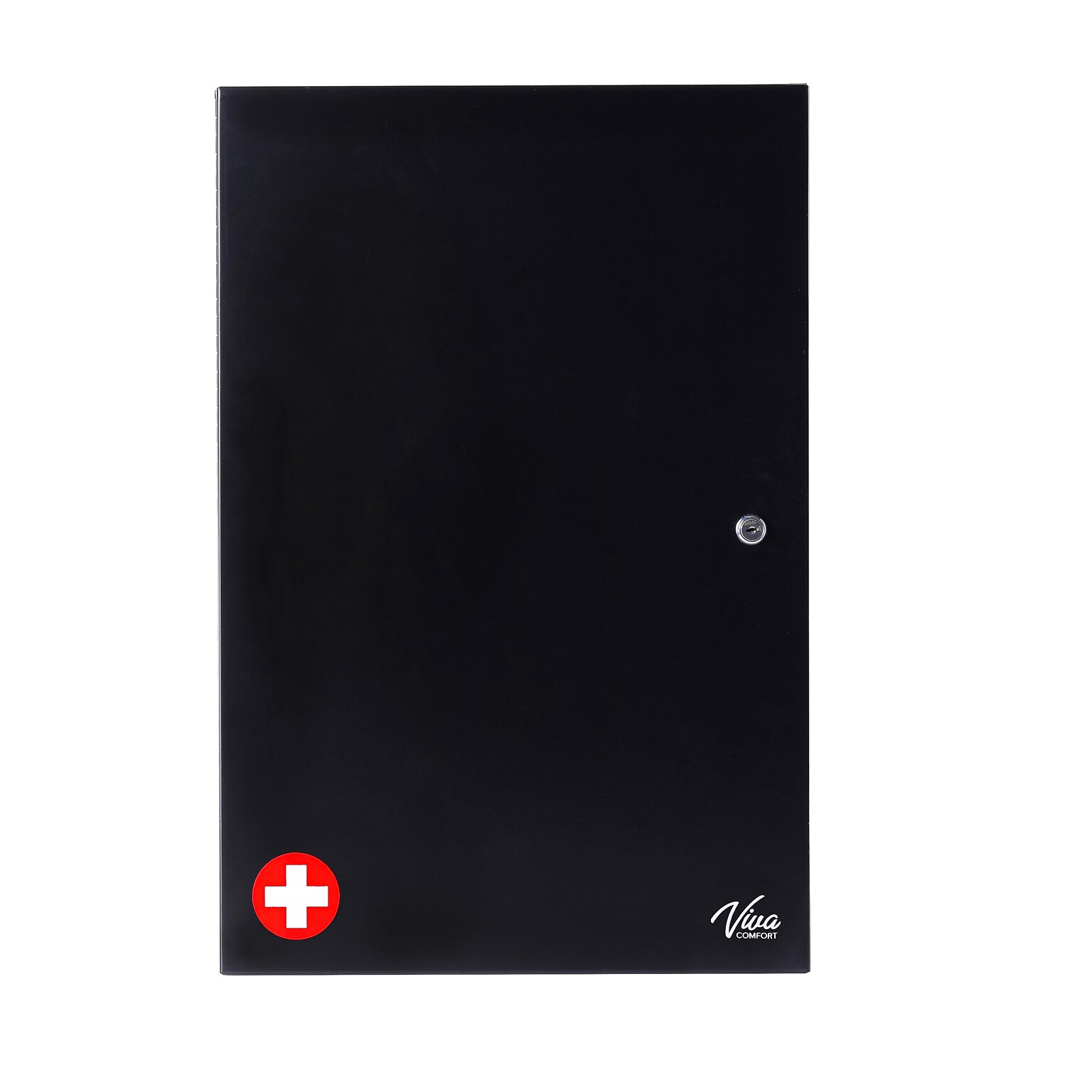 Viva Comfort Large Double Door Medicine Locking Secure Storage Medical Cabinet, 1.7 cu. ft., Black (ADIME999-03-BLK-MK)