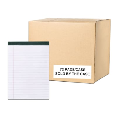 Roaring Spring Paper Products Notepad, 8.5 x 11.75, Legal Ruled, White, 40 Sheets/Pad, 72 Pads/Case (74713CS)