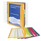 C-Line Heavyweight Poly Binder Pocket with Write-On Tabs, Assorted Colors, 5/Pack, 6 Packs (CLI06650-6)