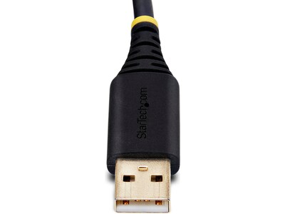StarTech 2' USB-A to 2-Port RS-232 Serial Adapter Cable, Male-to-Male, Black, 'DI Chip, COM Retention (2P1FFC-USB-SERIAL)