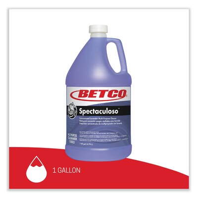 Betco Spectaculoso Multipurpose Cleaner, Lavender Scent, 1 Gal. Bottle, 4/Carton (BET10030400)
