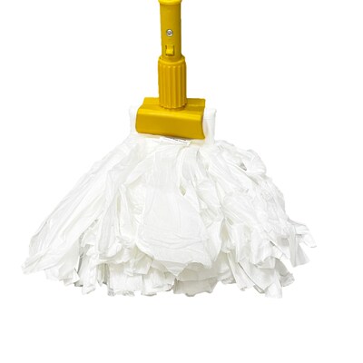 BISON LIFE Kleen Handler String Non Woven Disposable Wet Mop Head, 12 oz., White, 24/Pack (BP-ES-NWFSM-W-1A)