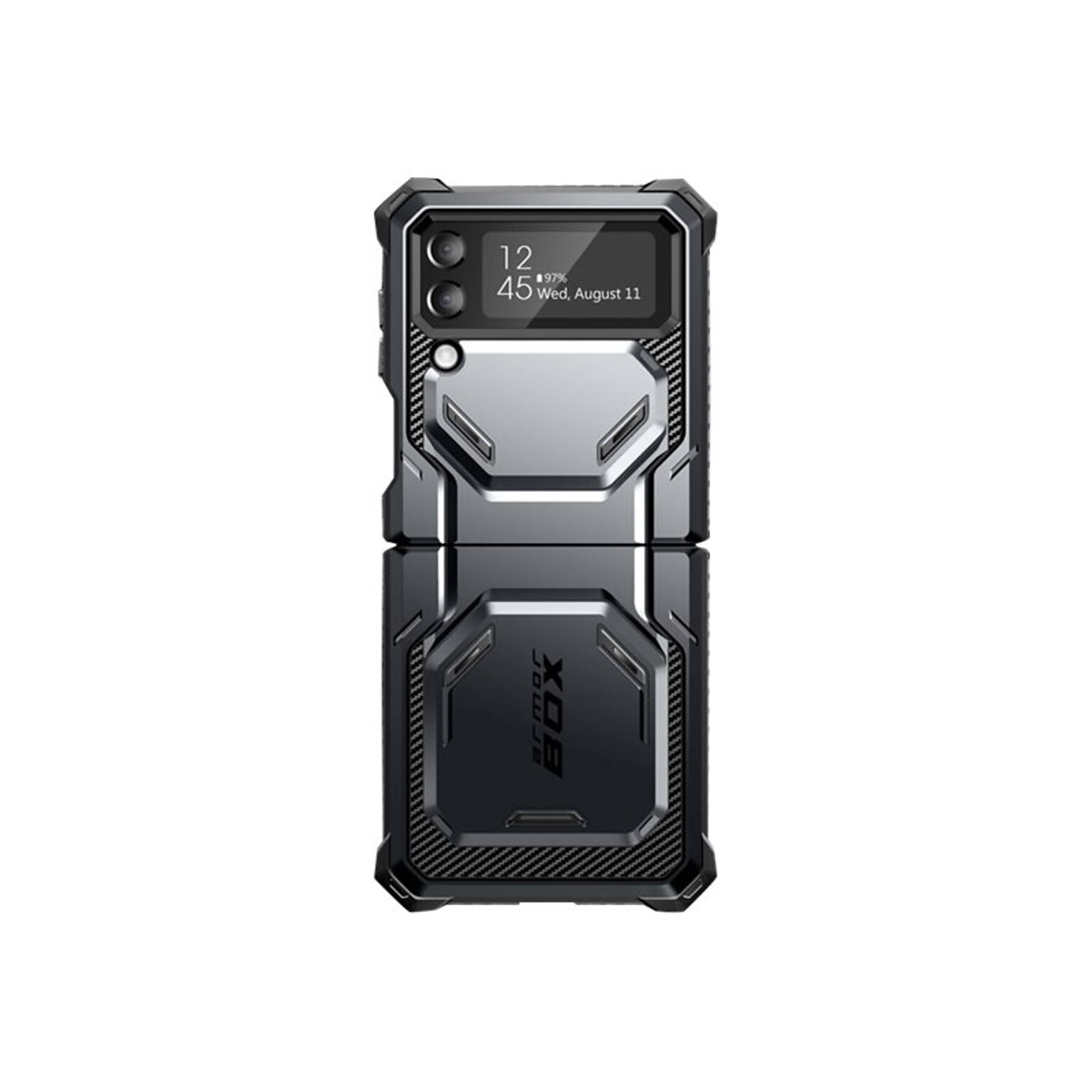 i-Blason Armorbox Black Rugged Case for Samsung Galaxy Z Flip4 (Galaxy2022-ZFlip4-5G-Armorbox-Black)