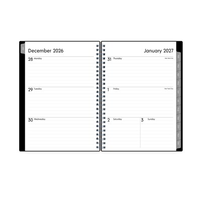 2027 Blue Sky 5.875 x 8.625 Day-to-Day Calendar, Black (160971)