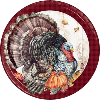Creative Converting Timeless Turkey Thanksgiving Tableware Set, Serves 8 (DTC9026E2A)
