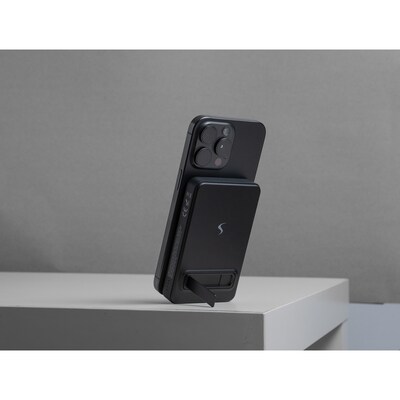 Scapade MagPower Max Magnetic Wireless Qi 10,000-mAh v2.0 Portable Power Bank, Black (S-PBQ10K)
