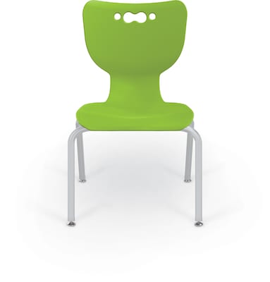 MooreCo 14" Hierarchy Student Chair with 4 Legs, Green/Platinum Base (703673562096)