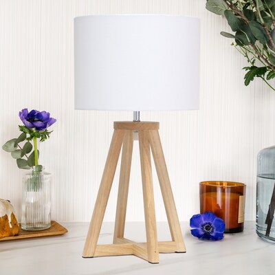 Creekwood Home 19" LED Table Lamp, Natural/White (CWT-1001-NH)