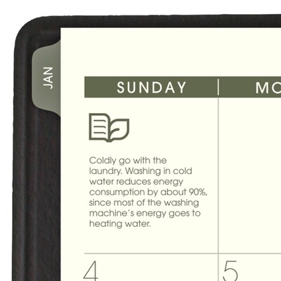 2026 AT-A-GLANCE Recycled 7" x 8.75" Weekly & Monthly Appointment Book, Faux Leather Cover, Black (70-951G-05-26)