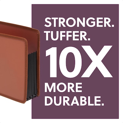 Smead Tuff Heavy Duty Reinforced File Pocket, 5 1/4 Expansion, Letter Size, Redrope (73782)