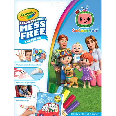 Crayola Color Wonder: Cocomelon Coloring Book, 18 Pages, 2 Sets/Bundle (BIN752788-2)
