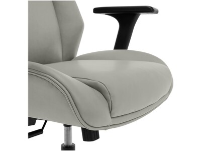 Thomasville Furniture Darius Ergonomic Bonded Leather Swivel Executive Chair, Gray (51490-GRY)