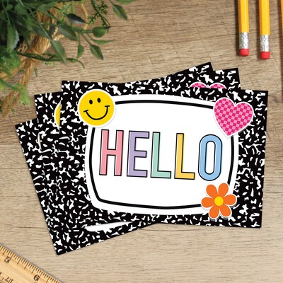 Teacher Created Resources Cool for School Hello General Use Postcards, Multicolored, 30/Pack, 6 Packs/Bundle (TCR9322-6)