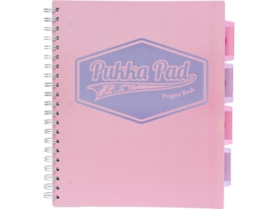 Pukka Pad Pastels 5-Subject Notebooks, 8.5 x 11, Ruled, 100 Sheets, Assorted Colors, 3/Pack (8867-