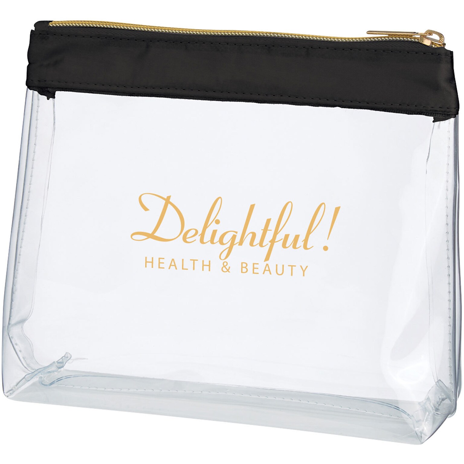 Sadie Satin Clear Cosmetic Bag