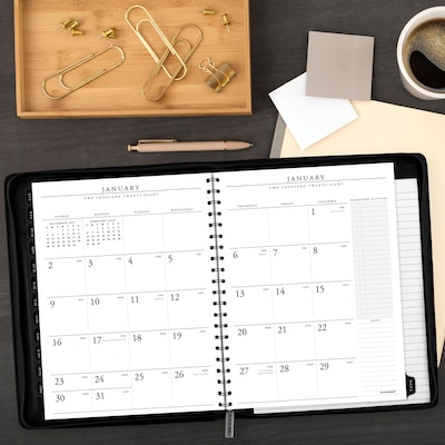 2027 AT-A-GLANCE Executive 8.25" x 11" Weekly & Monthly Appointment Book, Faux Leather Cover, Black (70-NX81-05-27)