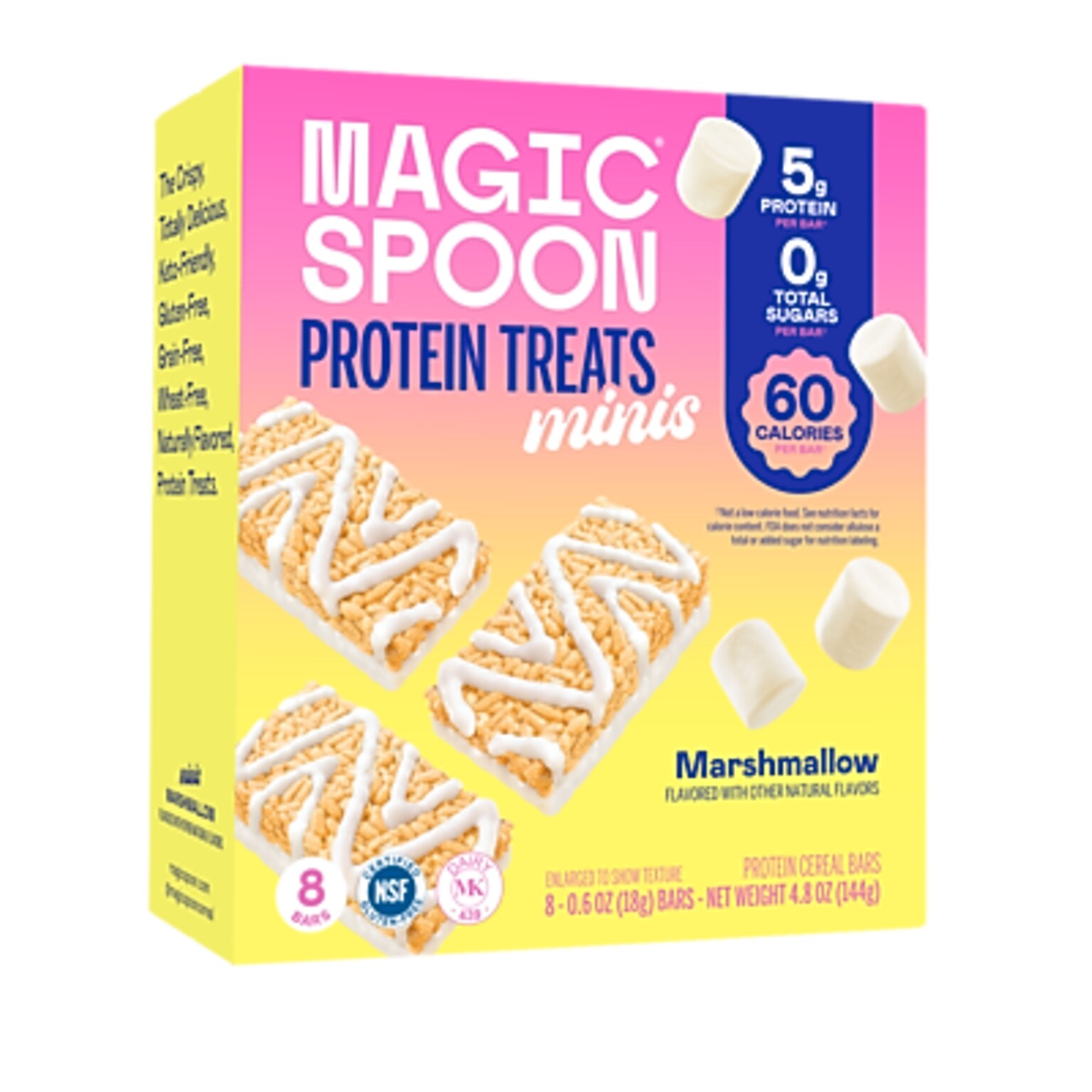 Magic Spoon Minis Gluten Free Marshmallow Protein Treat, 0.6 oz., 8/Box (300174)