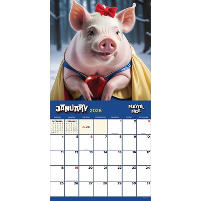 2026 TF Publishing Playful Pigs 12 x 12 Monthly Wall Calendar (26-1023)