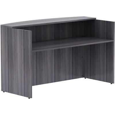 Lorell Essentials Series 72 W Front Reception Desk, Gray (LLR69595)