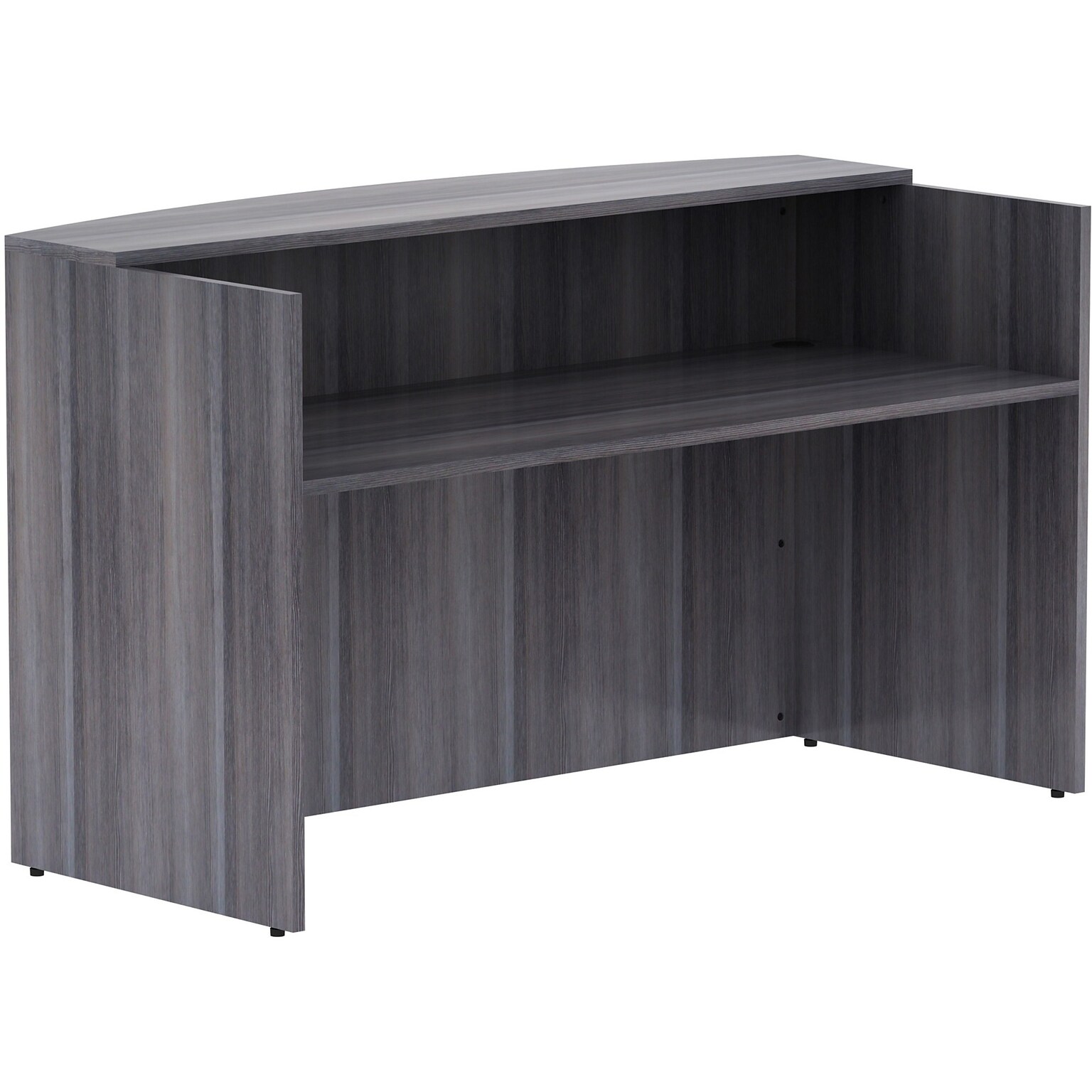 Lorell Essentials Series 72 W Front Reception Desk, Gray (LLR69595)