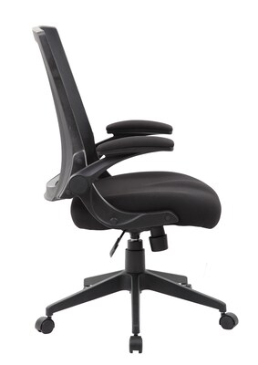 Boss Mesh Flip Arm Chair, Black (B6776-BK)