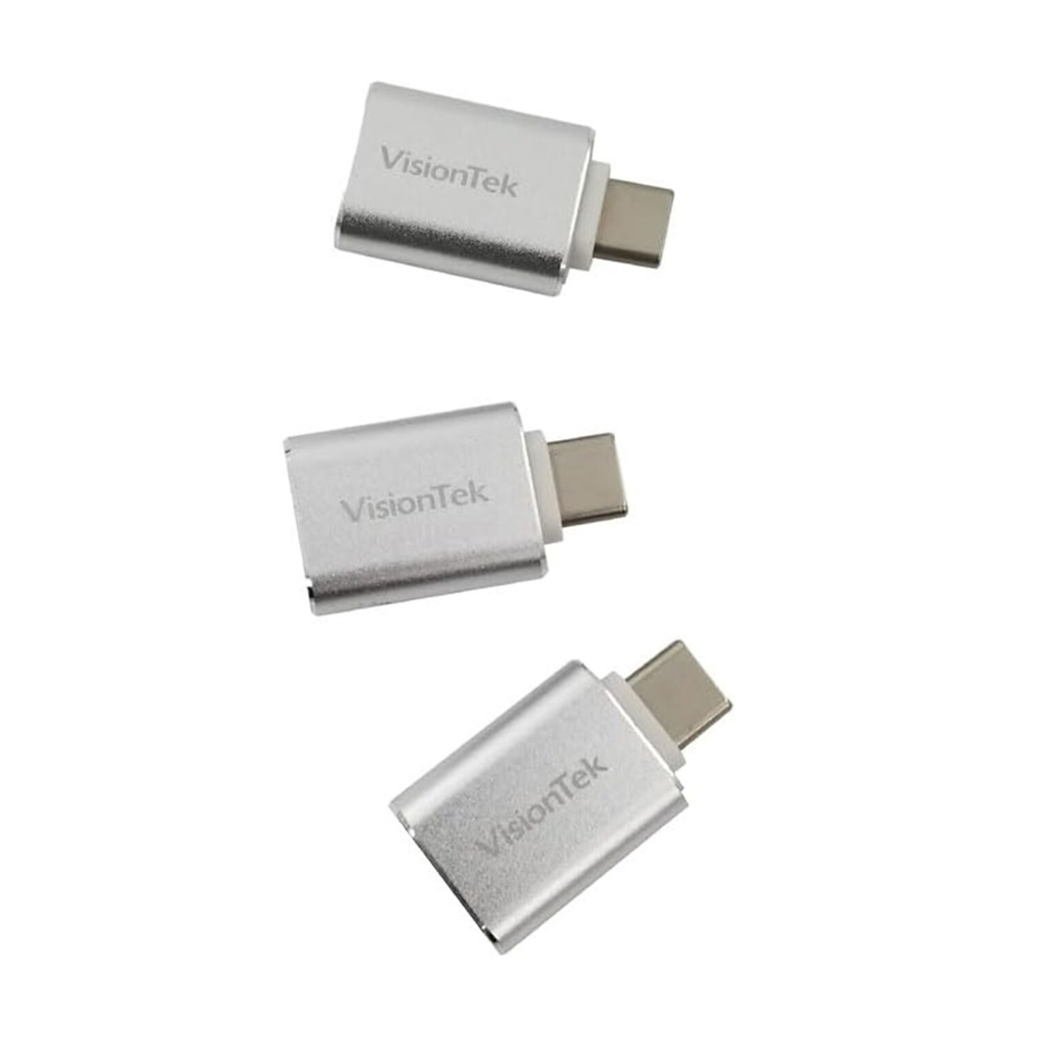 VisionTek USB-C to USB-A Adapters. Male to Female, 3/Pack (901224)