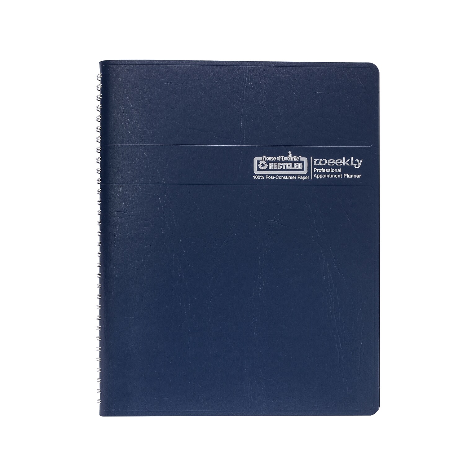 2025 House of Doolittle Professional 8.5 x 11 Weekly Appointment Book, Faux Leather Cover, Blue (27207-25)