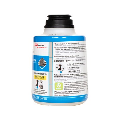 SC Johnson Profesional TruShot 2.0 Glass & Multi-Surface Cleaner, Clean Fresh Scent, 9 oz., 4/Pack (315272)