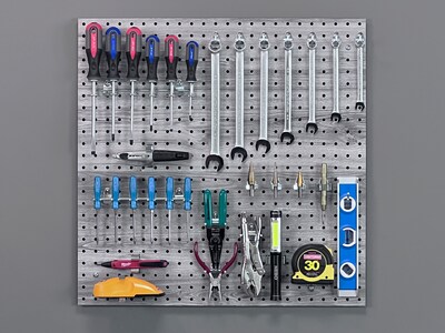 Triton Products High Density, Thermally Fused Laminate, Decorative Pegboard, Set of 2 (024-SB)