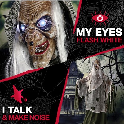 Haunted Hill Farm Life-Size Animatronic Witch (HHWITCH-7FLSA)