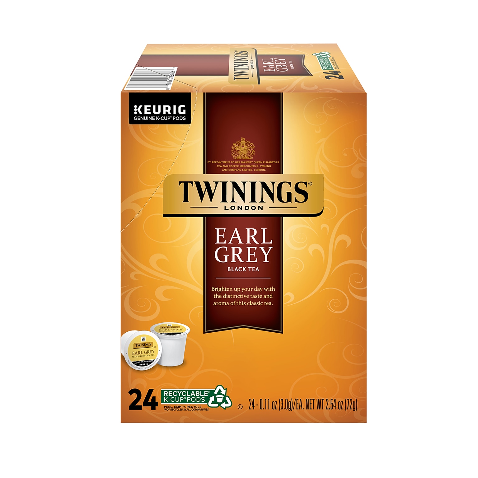 Twinings Earl Grey Black Tea, Keurig® K-Cup® Pods, 24/Box (TNA85783)