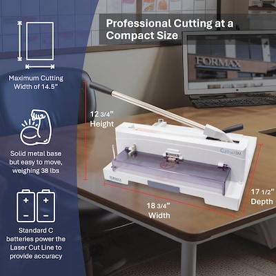 Formax Cut-True 13M 14.5" Guillotine Paper Cutter, Off White (CUT-TRUE 13M)