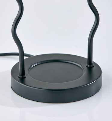 Simplee Adesso Twirl Candlewarmer 13.5" Halogen Table Lamp, Black/White (SL1195-01)