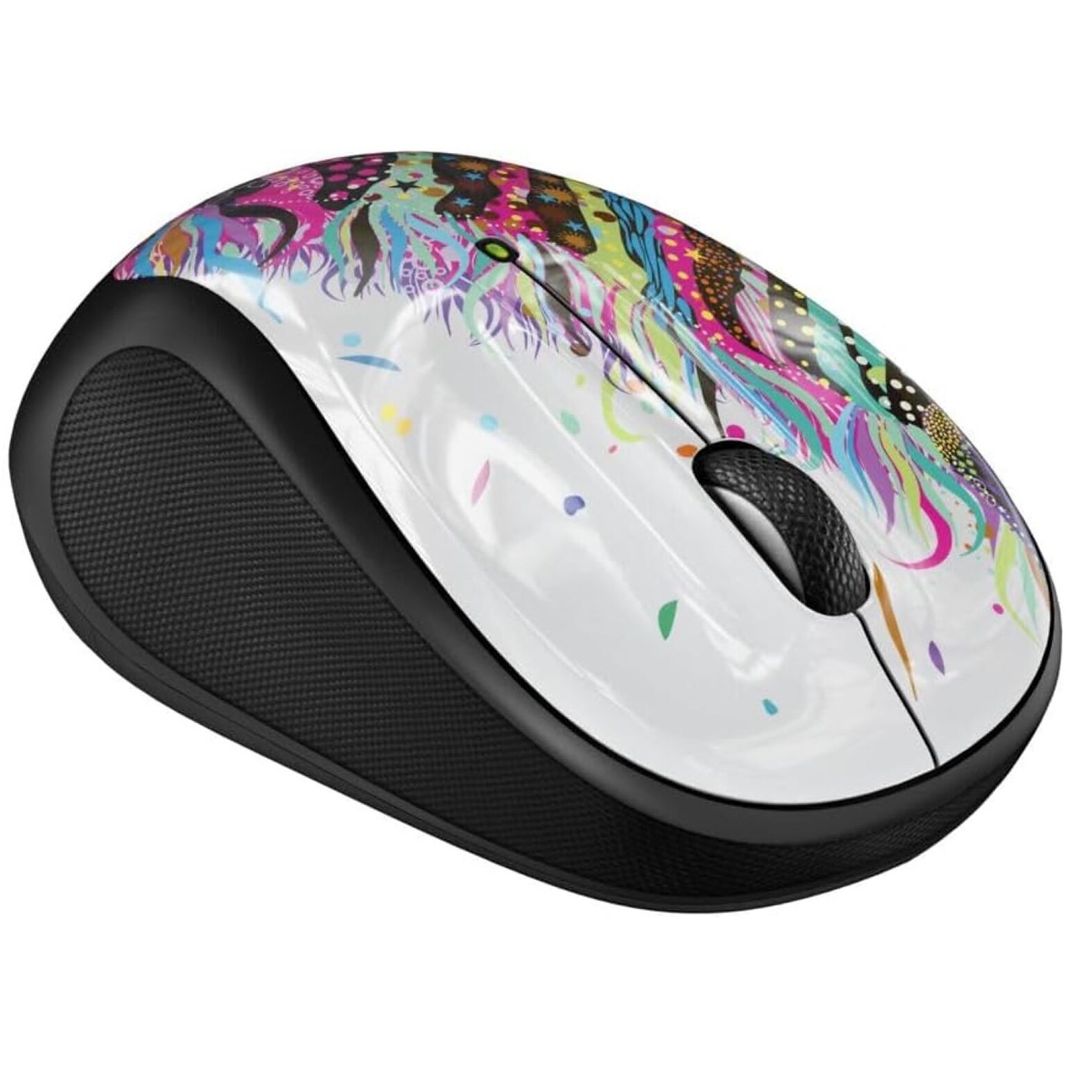 Logitech M325S Wireless Ambidextrous Optical 2.4 GHz Mouse, Celebration Black (910-007525)